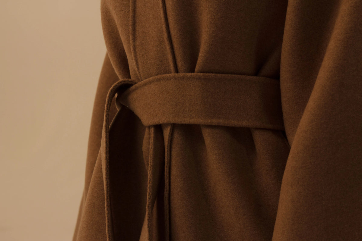 Wrap Cashmere Coat