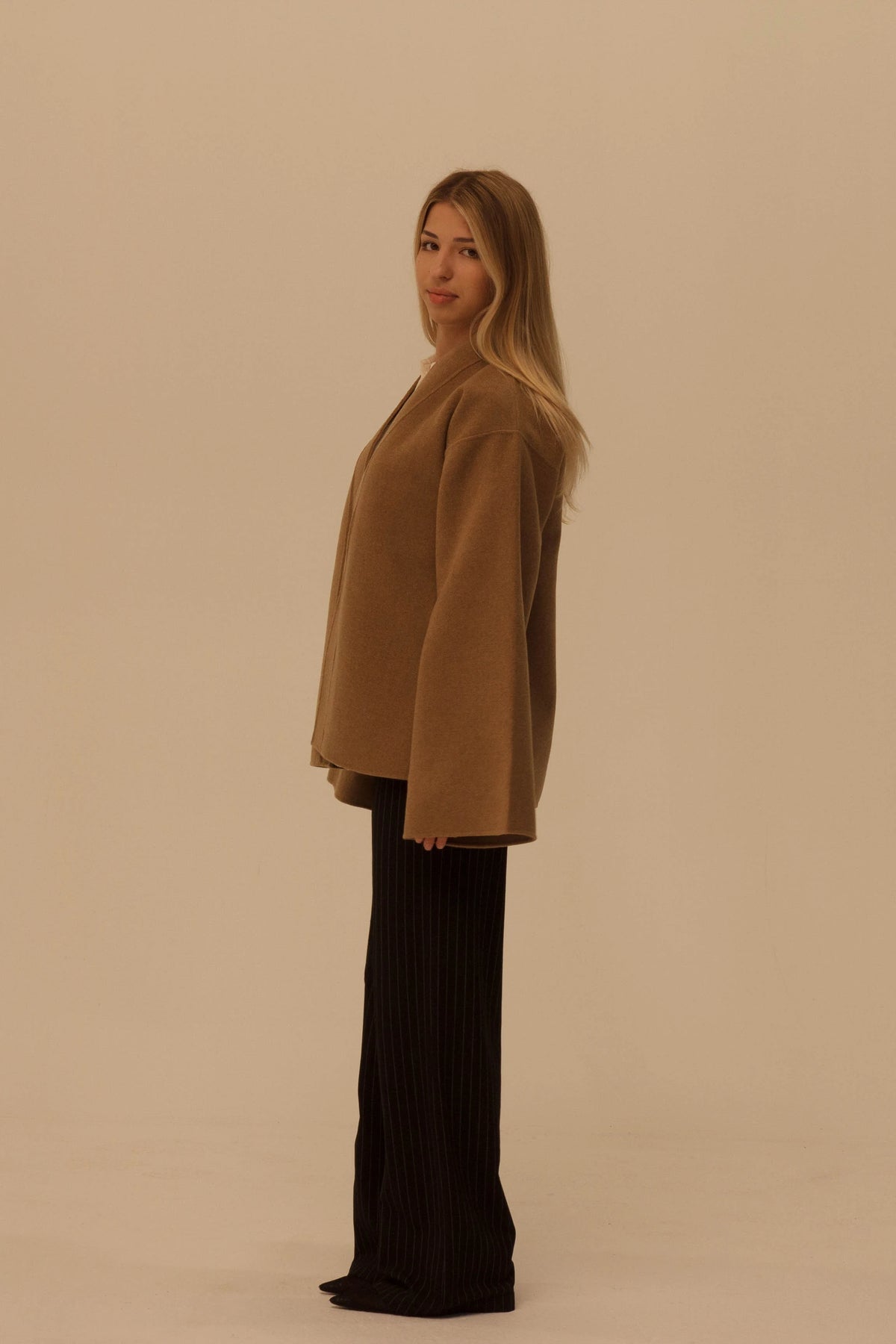 Wrap Cashmere Coat