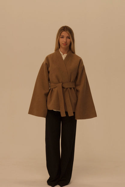 Wrap Cashmere Coat
