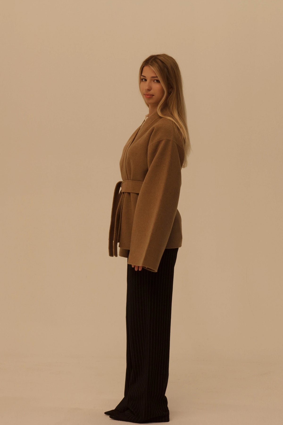 Wrap Cashmere Coat