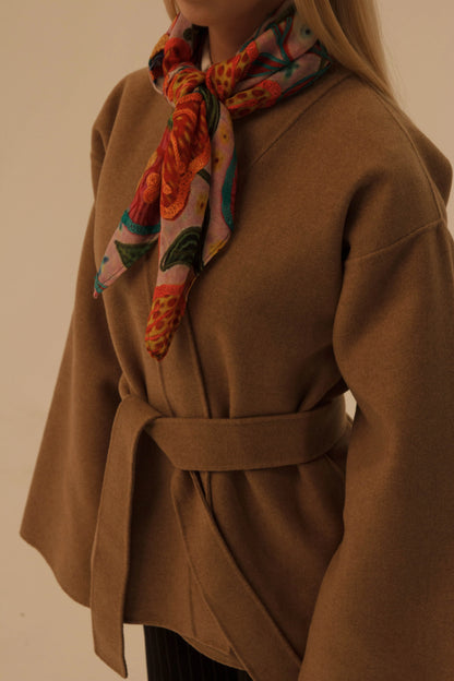 Floral Silk-Cashmere Scarf