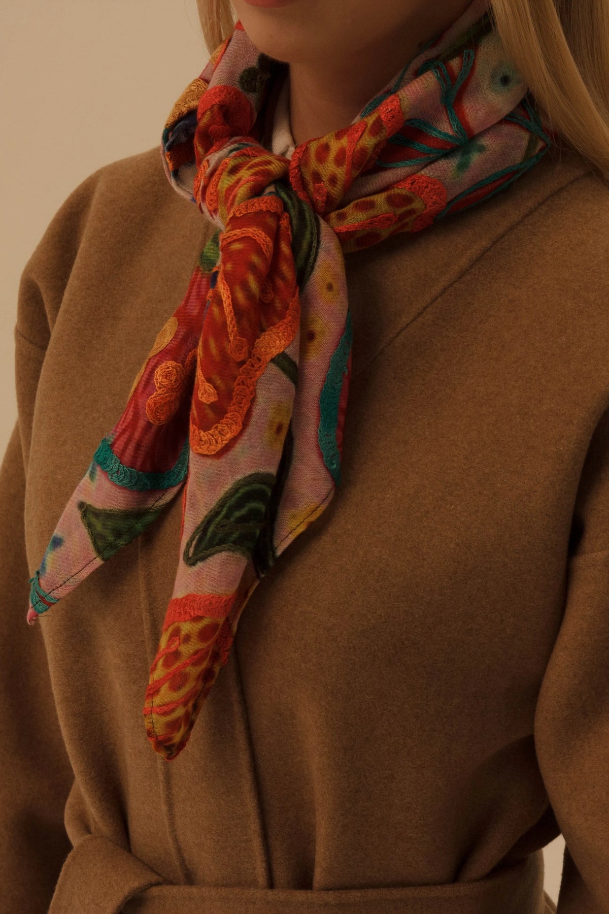 Floral Silk-Cashmere Scarf